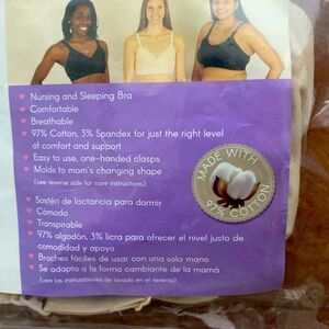 NURSING NATURALS• Size L• NWOT• Beige Nursing & Sleeping Bra•